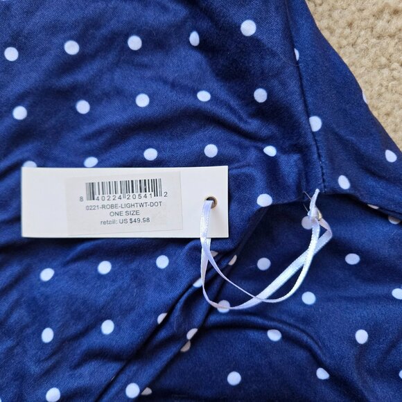 NWT Simply Southern Navy Polka Dot Robe Kimono--One Size - Picture 3 of 10